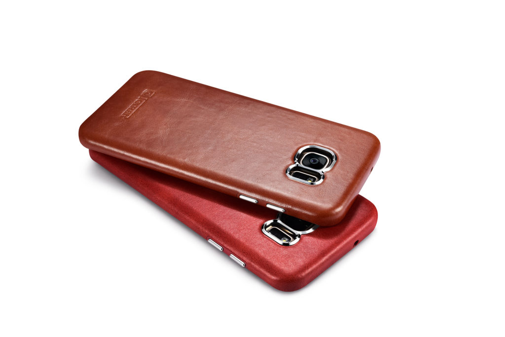 Samsung Galaxy S7 Edge Vintage Back Cover Series Genuine Leather Case Red