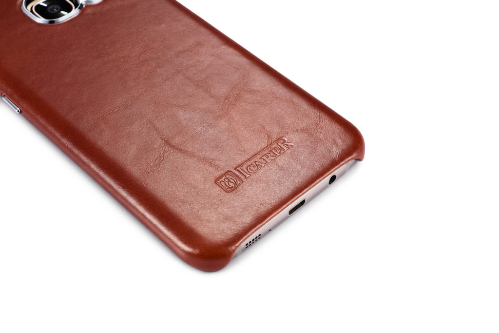 Samsung Galaxy S7 Edge Vintage Back Cover Series Genuine Leather Case Brown