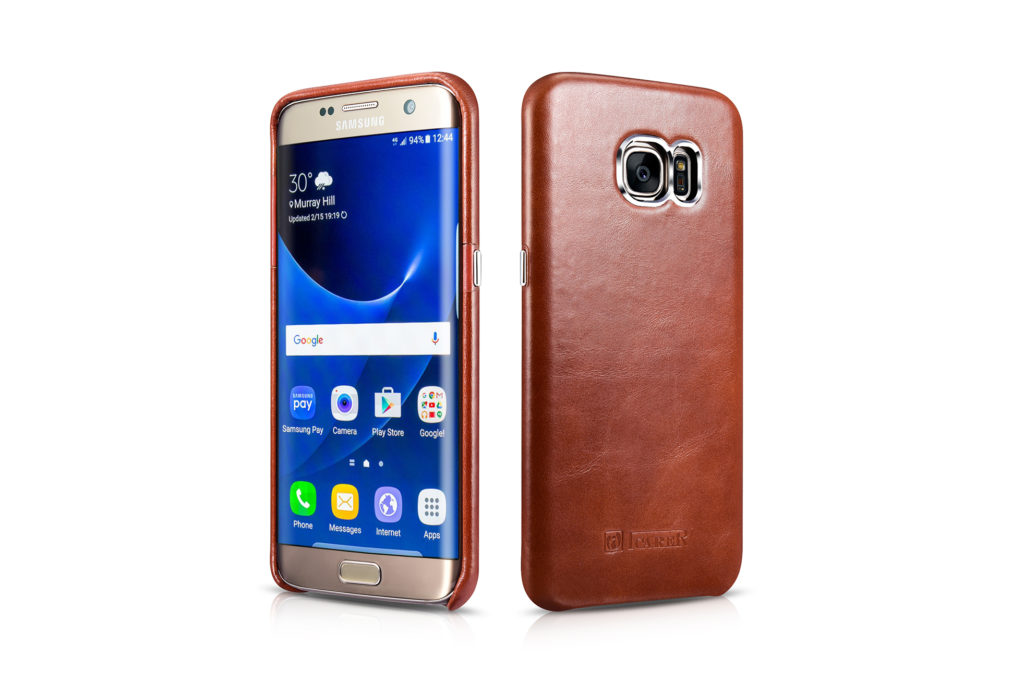 Samsung Galaxy S7 Edge Vintage Back Cover Series Genuine Leather Case Brown