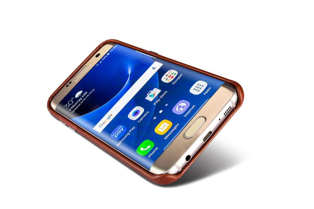 Samsung Galaxy S7 Edge Vintage Back Cover Series Genuine Leather Case Brown