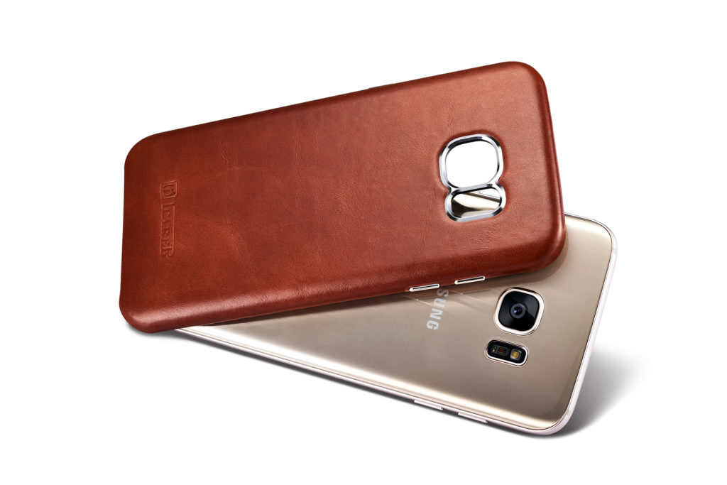 Samsung Galaxy S7 Edge Vintage Back Cover Series Genuine Leather Case Brown