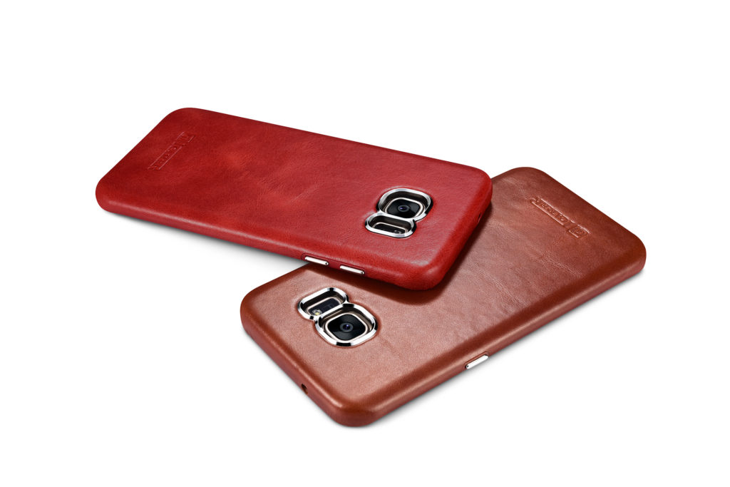 Samsung Galaxy S7 Edge Vintage Back Cover Series Genuine Leather Case Red