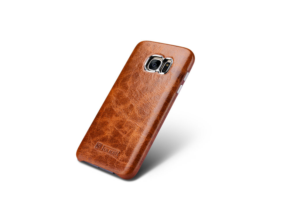 Samsung Galaxy S7 Oil Wax Back Cover Series Genuine Leather Case Coffee