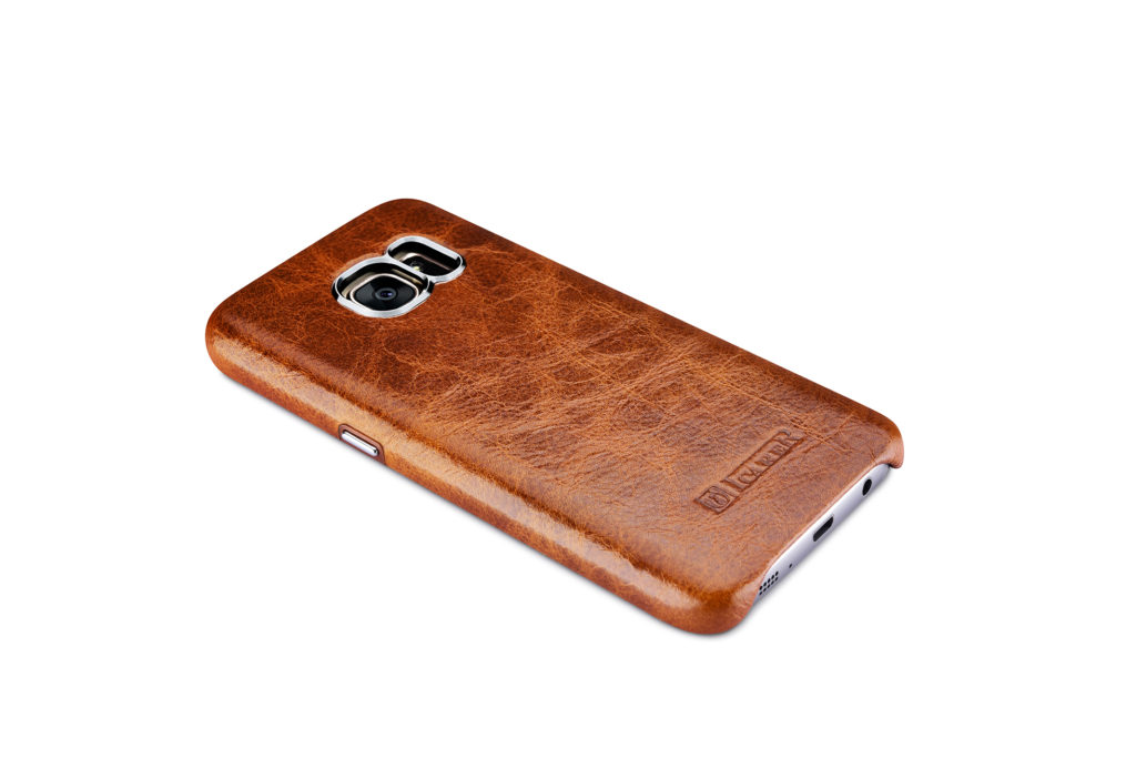 Samsung Galaxy S7 Oil Wax Back Cover Series Genuine Leather Case Coffee