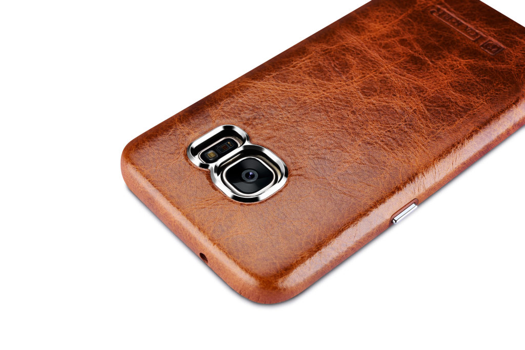 Samsung Galaxy S7 Oil Wax Back Cover Series Genuine Leather Case Coffee