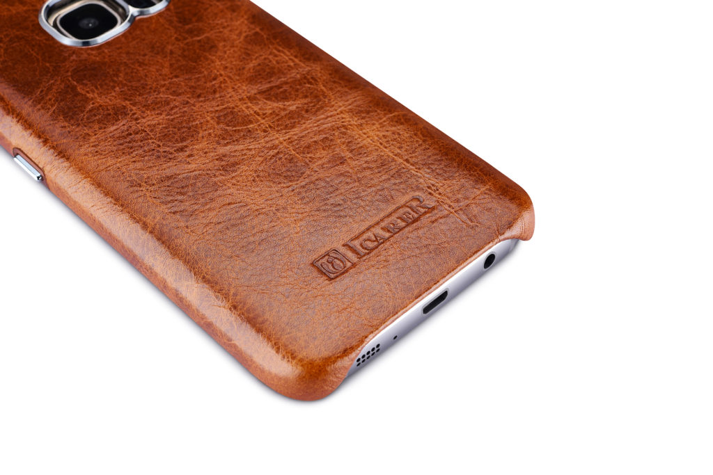 Samsung Galaxy S7 Oil Wax Back Cover Series Genuine Leather Case Coffee