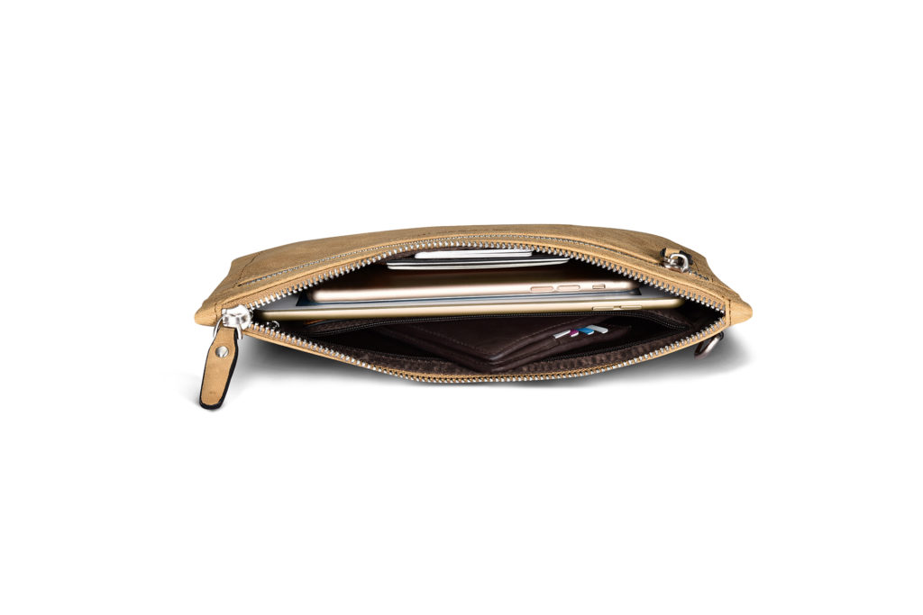 Shenzhou Real leather Latop Zipper Sleeve for Small Size (Compatible for iPad Mini/Mini 4)