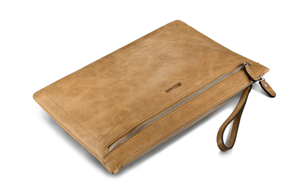 Shenzhou Real leather Latop Zipper Sleeve for Small Size (Compatible for iPad Mini/Mini 4)