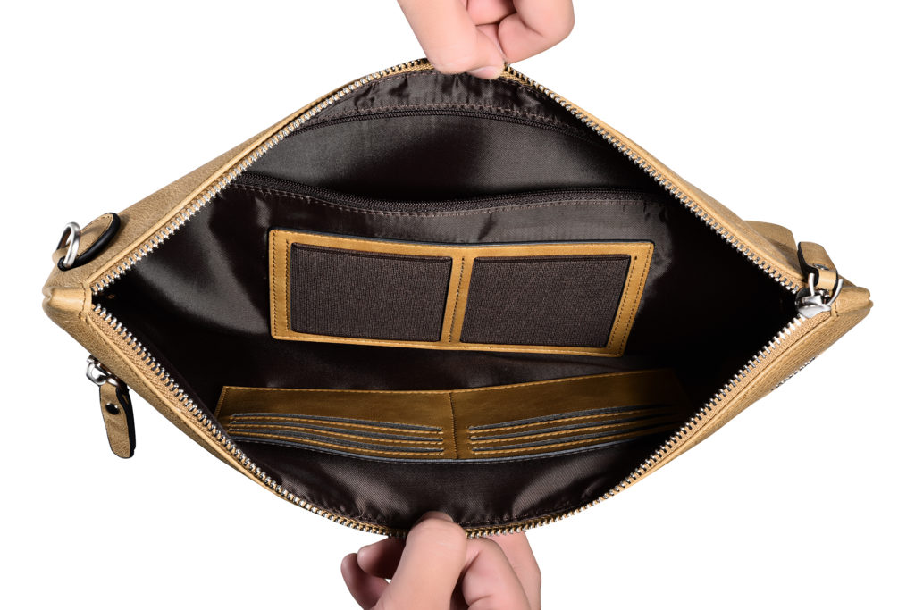 Shenzhou Real leather Latop Zipper Sleeve for Small Size (Compatible for iPad Mini/Mini 4)