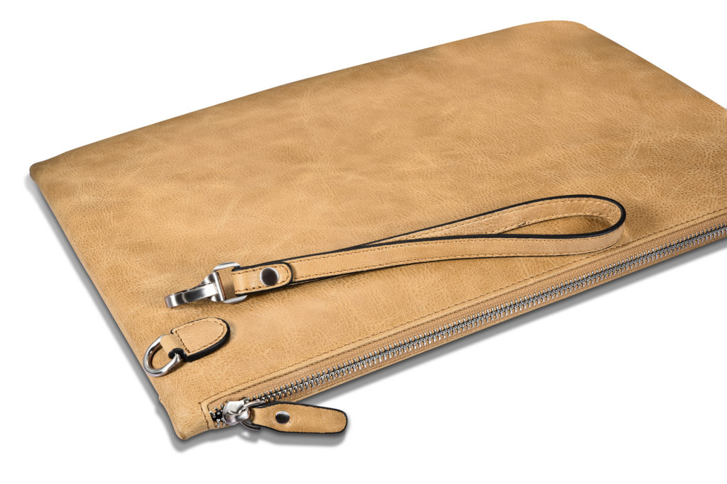 Shenzhou Real leather Latop Zipper Sleeve for Small Size (Compatible for iPad Mini/Mini 4)