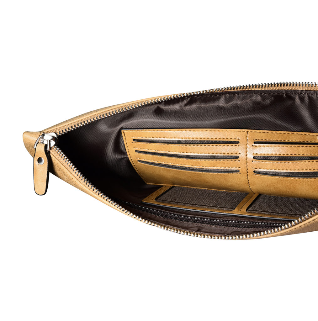 Shenzhou Real leather Latop Zipper Sleeve for Small Size (Compatible for iPad Mini/Mini 4)