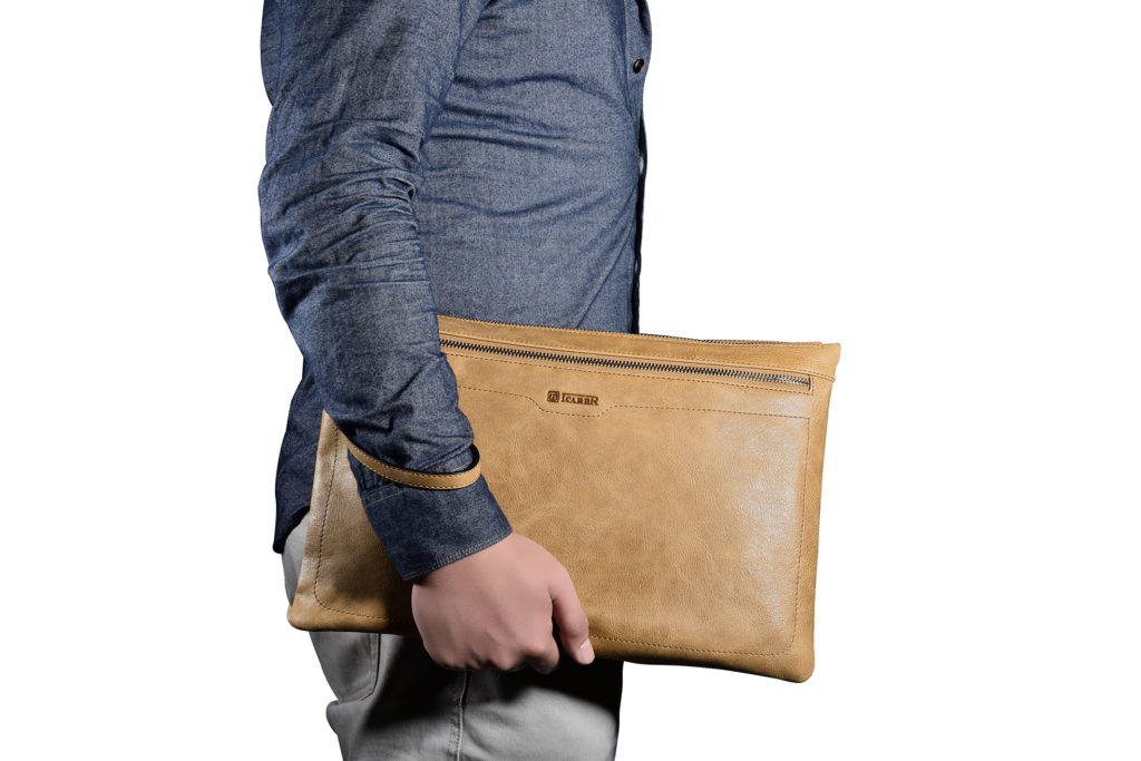 Shenzhou Real leather Latop Zipper Sleeve for Small Size (Compatible for iPad Mini/Mini 4)
