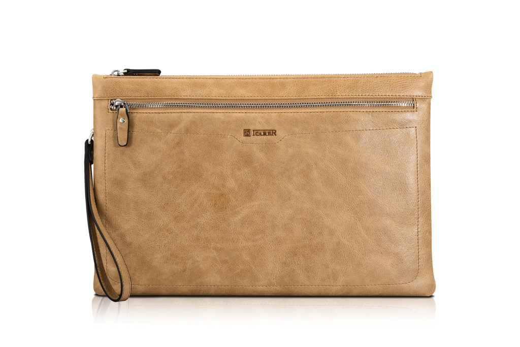 Shenzhou Real leather Latop Zipper Sleeve for Small Size (Compatible for iPad Mini/Mini 4)