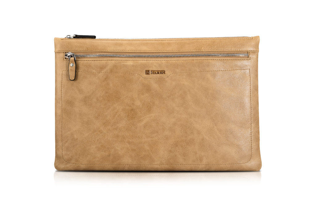 Shenzhou Real leather Latop Zipper Sleeve for Small Size (Compatible for iPad Mini/Mini 4)