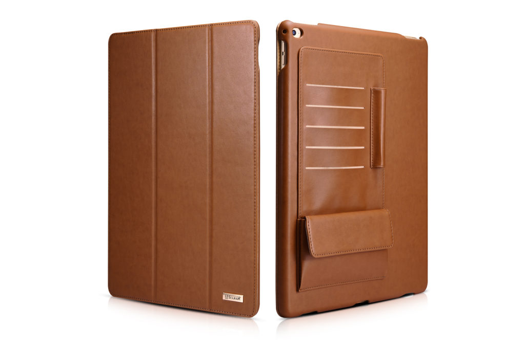 iPad Pro 12.9 Case Business Multi-credit cards iPad Pro Leather Case Brown