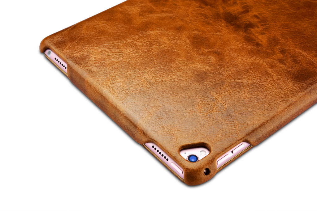 iPad 9.7 inch Case Oil Wax Vintage Genuine Leather Folio Case Coffee