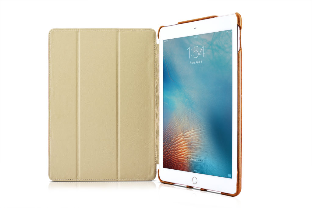 iPad 9.7 inch Case Oil Wax Vintage Genuine Leather Folio Case Coffee