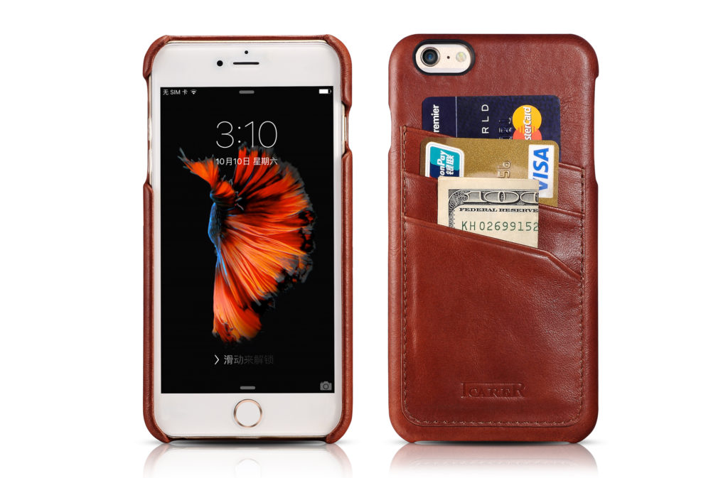 iPhone 6 Plus/ 6S Plus Baroque Vintage Back Cover Series Genuine Leather Case Brown