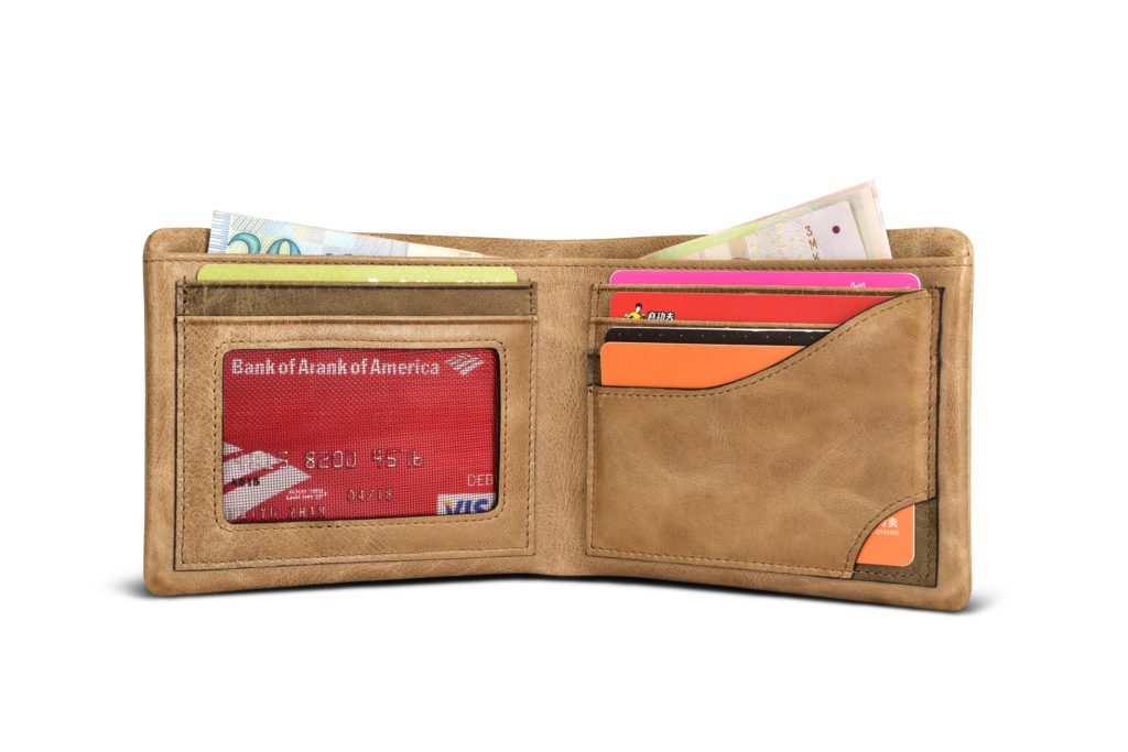 Shenzhou Real Leather Flip Bifold Wallet Khaki