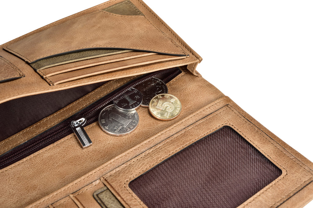 Shenzhou Real Leather Bifold Long Wallet Khaki