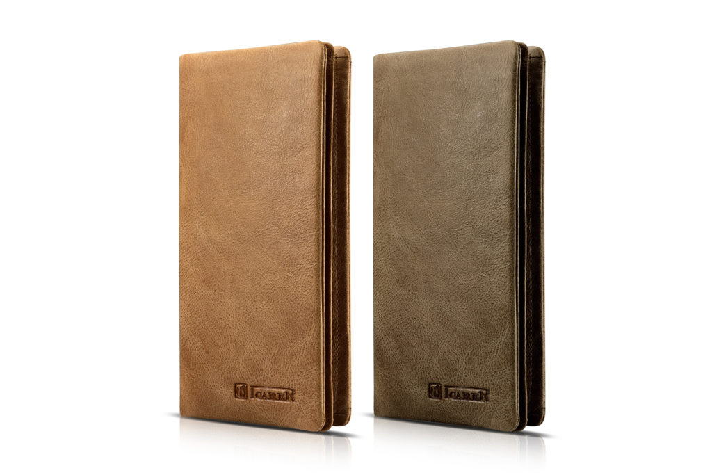 Shenzhou Real Leather Bifold Long Wallet Khaki