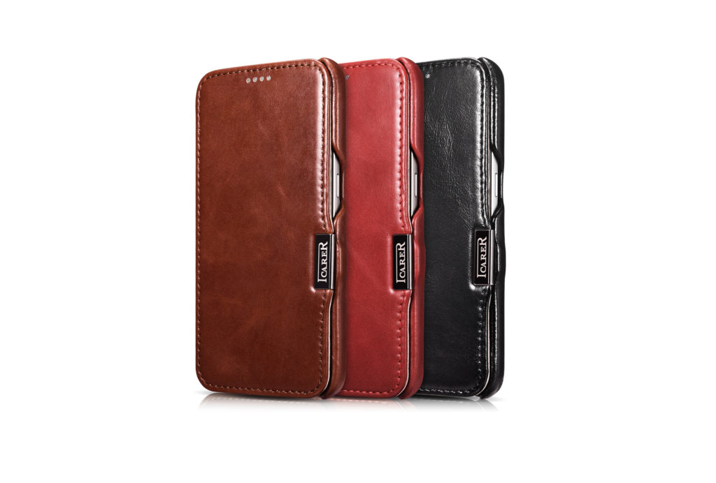 Samsung Galaxy S7 Vintage Series Side Open Genuine Leather Case Black