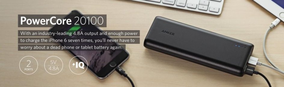 Anker PowerCore 20100 - Ultra High Capacity Power Bank PowerIQ